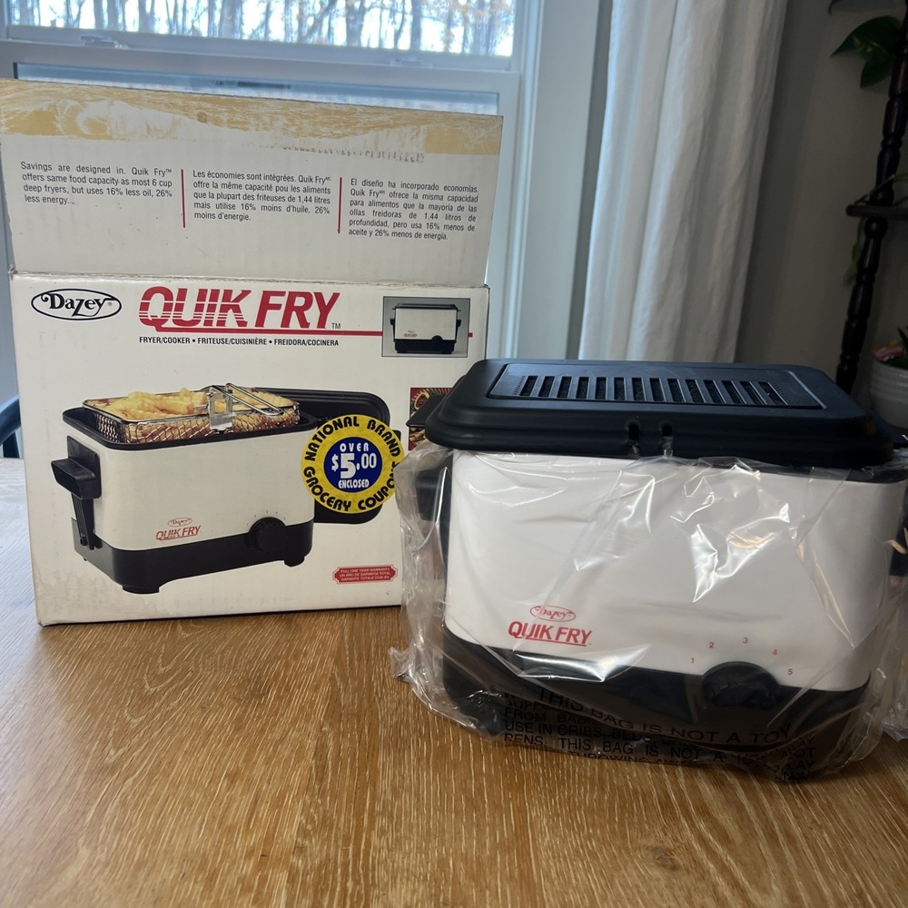 Dazey Quik Fry‎ Fryer Cooker NEW Vintage 22661 Rare HTF